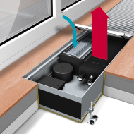 Системный конвектор с тангенциальным вентилятором